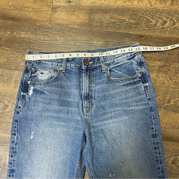 American Eagle 90s Slim Boyfriend Jeans Womens 6 LONG Hi Rise Distressed Denim - Picture 2 of 10